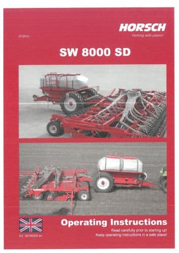 Horsch Seed Wagon SW8000SD Operators Manual