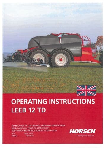 Horsch Self Propelled Sprayer LEEB 12TD Operators Manual