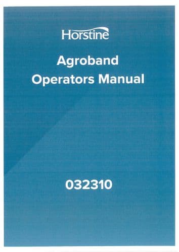 Horstine Fertiliser Spreader Agroband Operators Manual
