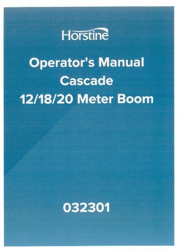 Horstine Fertiliser Spreader Cascade 12M 18M 20M Operators Manual