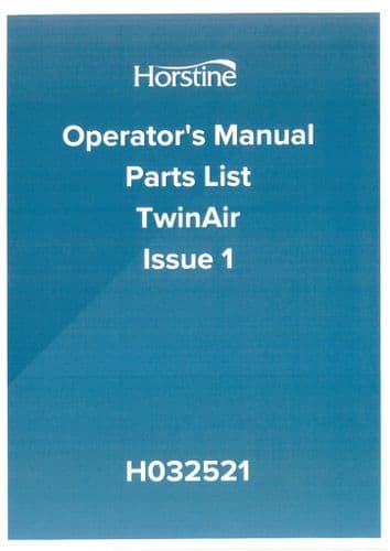 Horstine Fertiliser Spreader TwinAir Operators Manual