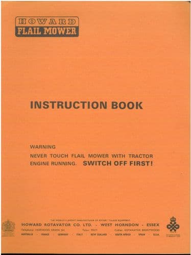 Howard Flail Mower Operators Manual