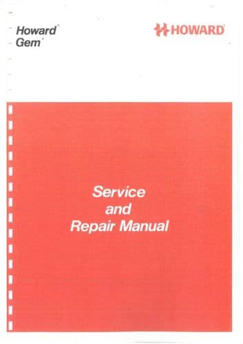 Howard Gem Rotavator Workshop Service Repair Manual