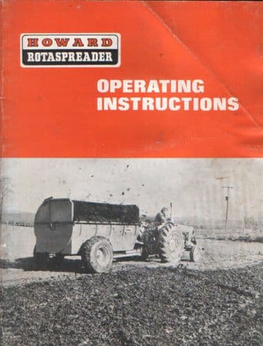 Howard Rotaspreader 100 150 250 Operators Manual