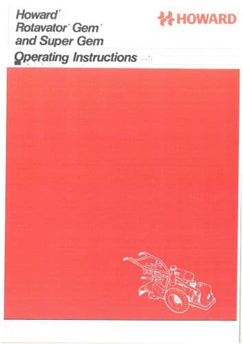Howard Rotavator Gem & Super Gem Operators Manual