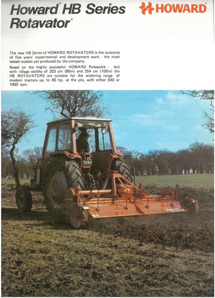 Howard Loader Howard Rotavator HB Series Brochure