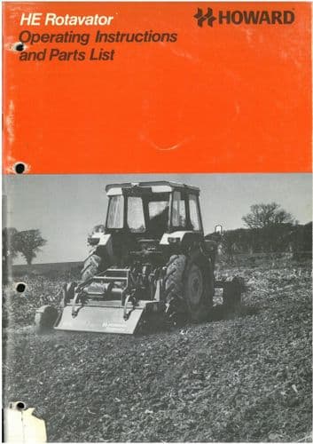 Howard Rotavator HE 50 60 70 80 90 Operators Manual with Parts List (1)