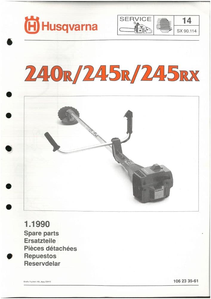 Frizione 245RX per motoseghe Husqvarna 39R, 45EPA, 49R, 240 Frizione 245RX per motoseghe Husqvarna 39R, 45EPA, 49R, 240