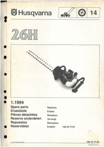 Husqvarna  Brush Cutter/Strimmer 26H Parts Manual