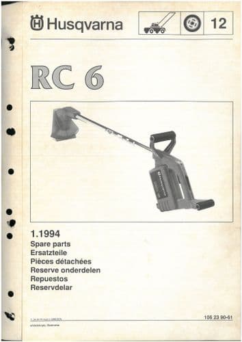 Husqvarna  Brush Cutter/Strimmer RC 6 Parts Manual