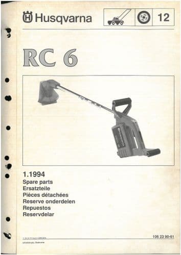 Husqvarna  Brush Cutter/Strimmer RC 6 Parts Manual