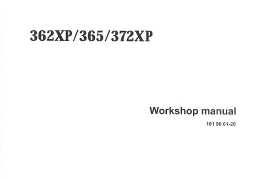 Husqvarna Chain Saw 362XP, 365, 372XP Chainsaw Workshop Manual