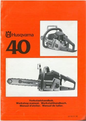 Husqvarna Chain Saw 40  Workshop Manual