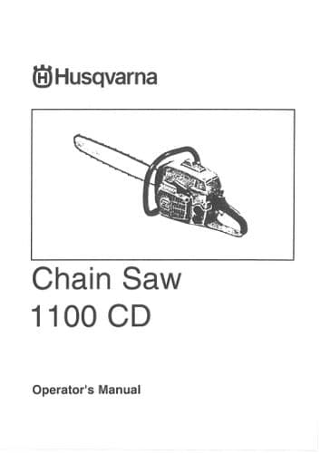 Husqvarna Chainsaw 1100CD Operators Manual