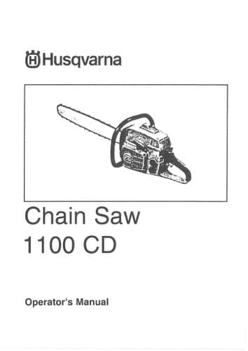 Husqvarna Chainsaw 1100CD Operators Manual