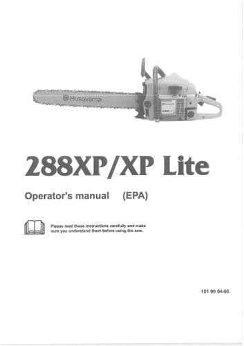 Husqvarna Chainsaw 288XP XP Lite  Workshop Service Manual