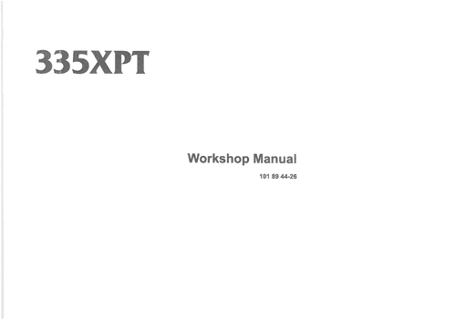 Husqvarna Chainsaw 335XPT Workshop Service Manual