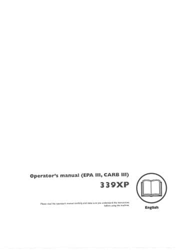 Husqvarna Chainsaw 339XP Operators Manual