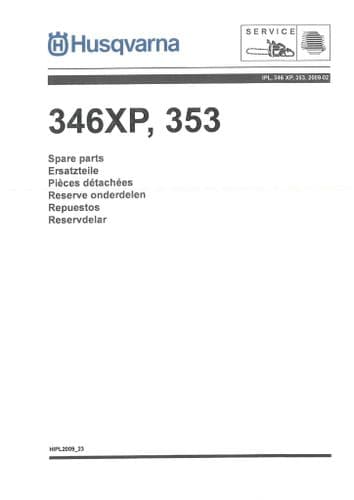 Husqvarna Chainsaw 346XP 353 Parts Manual