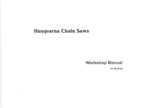 Husqvarna Chainsaw 36, 41, 281 XP, 288 XP, 40, 45, 394 XP, 51, 55, 3120 XP, 42, 242 XP, 246 Workshop