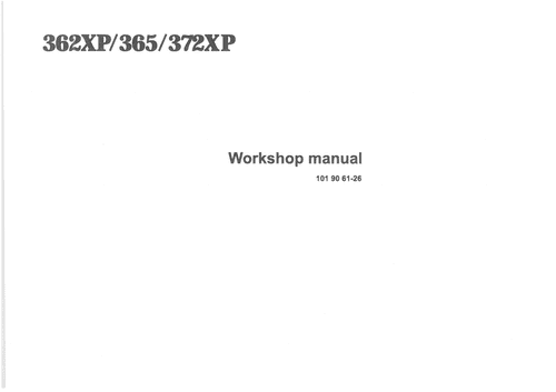 Husqvarna Chainsaw 362XP 365 372XP Workshop Manual