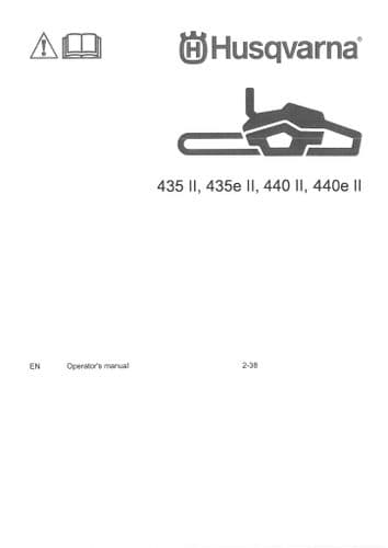 Husqvarna Chainsaw 435II,435EII, 440II, 440EII Operators Manual