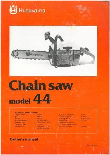 Husqvarna Chainsaw 44 Operators Manual