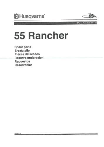 Husqvarna Chainsaw 55 Rancher Parts Manual