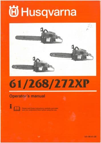Husqvarna Chainsaw 61/ 268/ 272XP Operators Manual