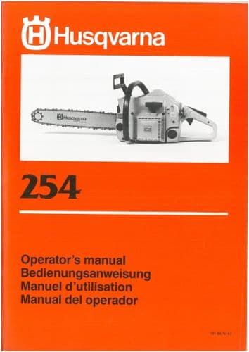Husqvarna Chainsaw Model 254 Operators  Manual
