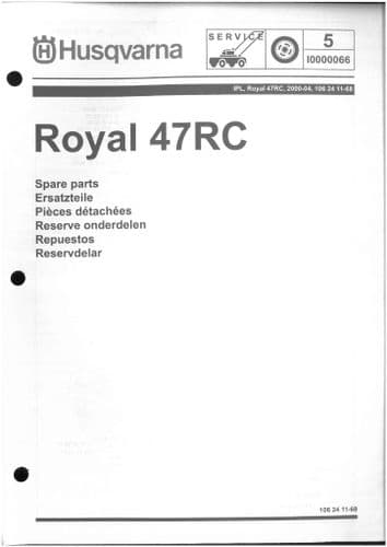 Husqvarna Lawn Mower Royal 47RC  Parts Manual