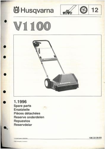Husqvarna Lawn Mower V1100  Parts Manual