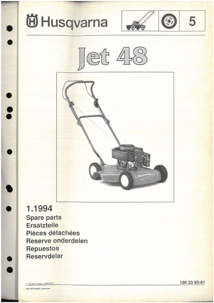 Husqvarna JET 48 BRIGGS STRATTON TECUMSEH 1996 01