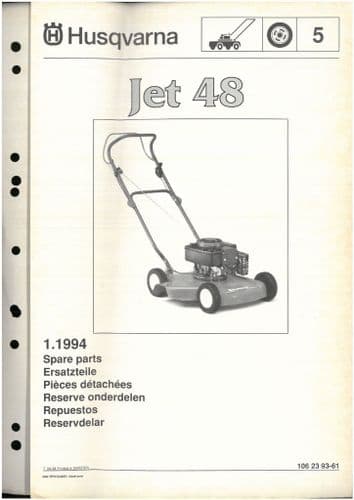 Husqvarna Mower Jet 48 Parts Manual
