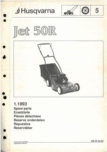 Husqvarna Mower Jet 50R Parts Manual