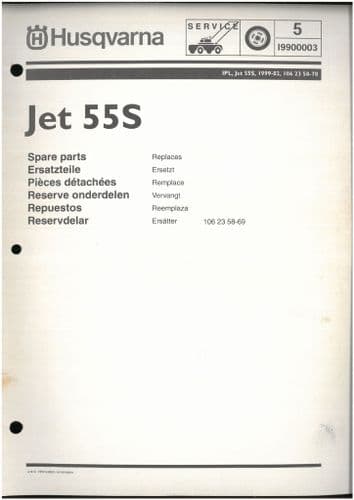 Husqvarna Mower Jet 55S Parts Manual