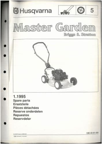 Husqvarna Mower MasterGarden  Parts Manual