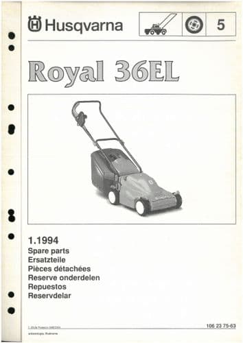 Husqvarna Mower Royal 36EL Parts Manual