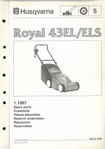 Husqvarna Mower Royal 43EL/ ELS  Parts Manual