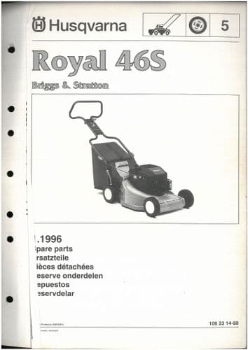 Husqvarna Mower Royal 46 S  Parts Manual