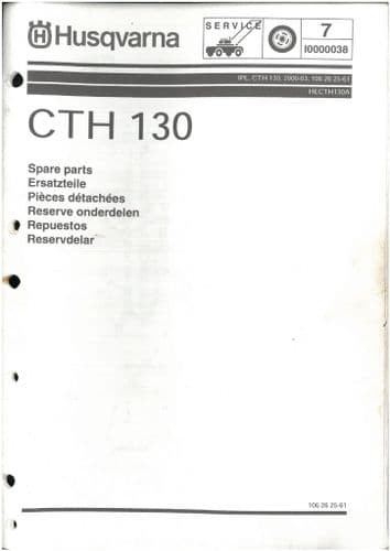 Husqvarna Ride on Garden Tractor Mower CTH 130 Parts Manual