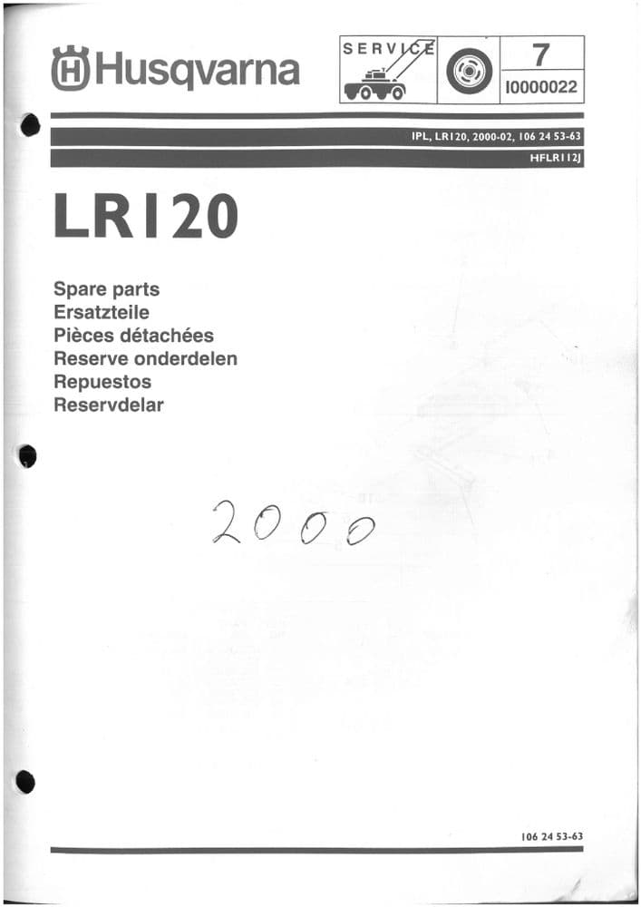 Husqvarna LR 100 954000572 1995 03