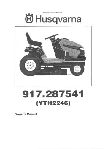 Husqvarna Ride on Garden Tractor YTH2246 Operators Manual