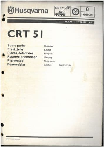 Husqvarna Tiller CRT 51  Parts Manual