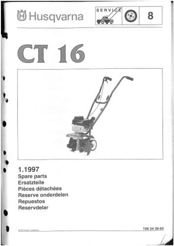 Husqvarna Tiller CT 16 Parts Manual