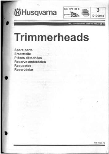 Husqvarna Trimmer Heads - Trimmy S, SII, H2 M10/12 ++ Parts Manual