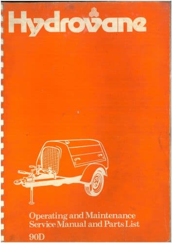 Hydrovane Compressor 90D Operators Manual and Parts List - ORIGINAL