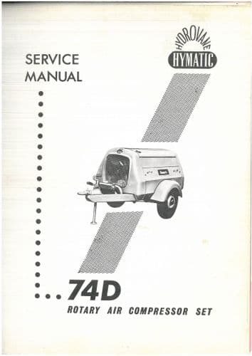 Hydrovane Rotary Air Compressor Set 74D Workshop Service Manual