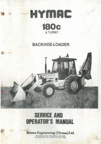 Hymac Digger Loader/Backhoe/Tractor 180C Operators Manual