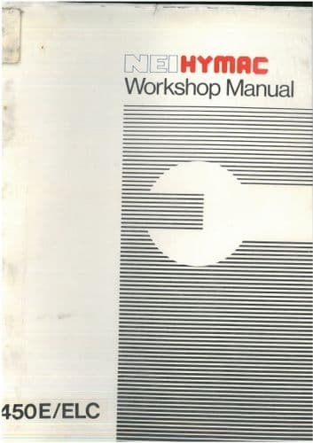Hymac Excavator 450 E 450 ELC Workshop Manual - 450E 450ELC